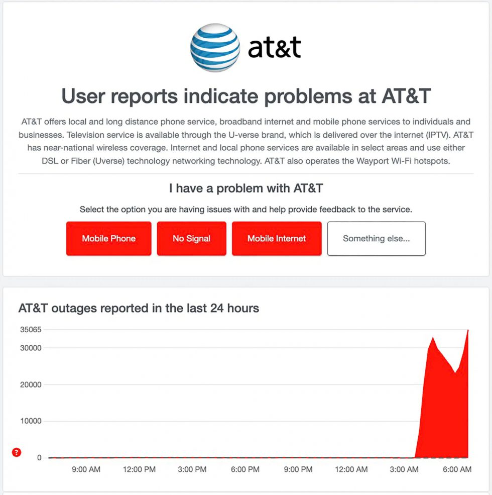 Massive Cellular Outage. Can’t reach 911 on your fancy cell phone